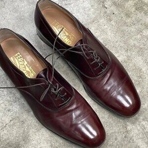 Beautiful Salvatore Ferragamo Men Shoes Size 10 (Brown-Burgundy)